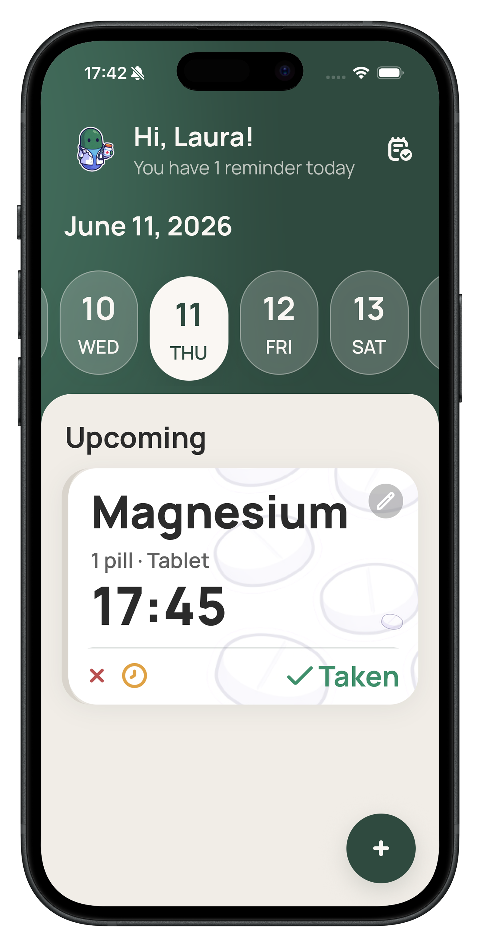 The Carely app home screen